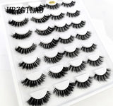 5/14Pairs Long Thick Natural Fluffy Lashes 10-25mm 3D Mink