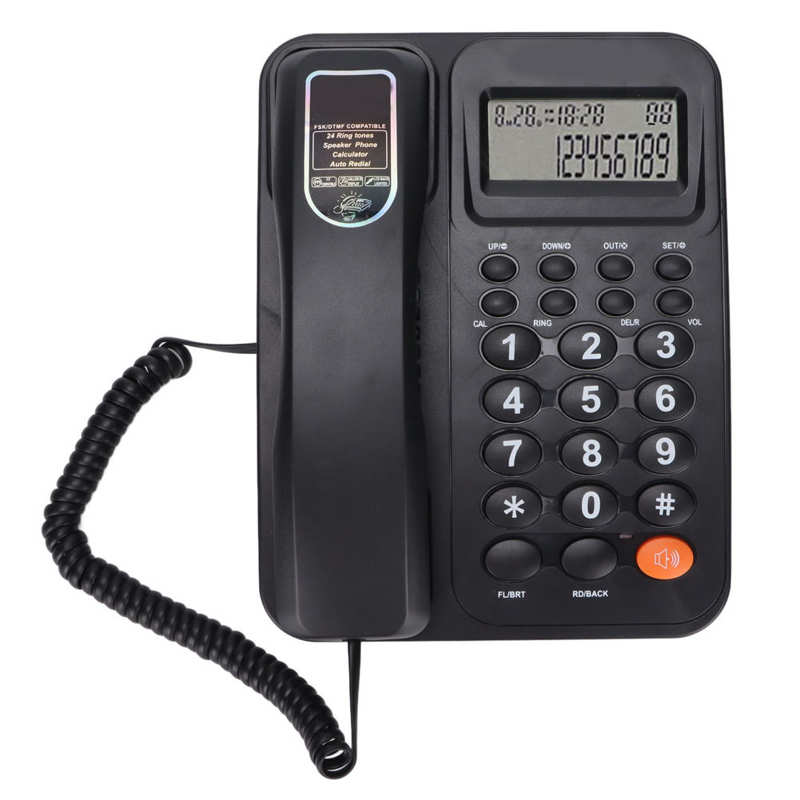 Fixed Landline Telephone with Adjustable Volume for Home Office Hotel Use