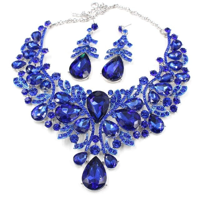 Royal  blue color Women jewelry sets