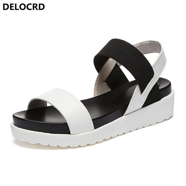 Summer Sandals For Women New Shoes Peep-toe Sandalias Flat Shoes Roman Sandals Shoes Woman