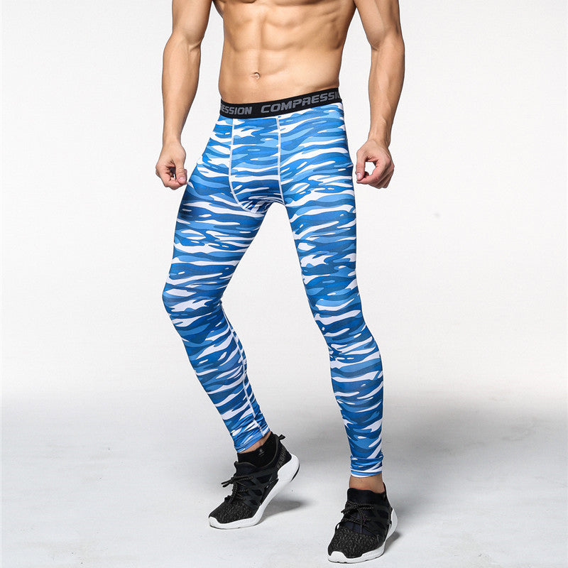 New mens camouflage compression tights Leggings Running sports Gym